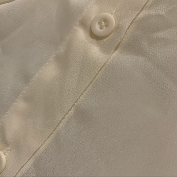 Sheer Short Sleeve Button-Front Drop-Shoulder Shirt NWOT - Picture 9 of 15
